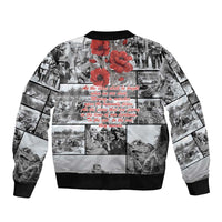 ANZAC Day Gallipoli Campaign Sleeve Zip Bomber Jacket To The End They Remain LT9 - Polynesian Pride
