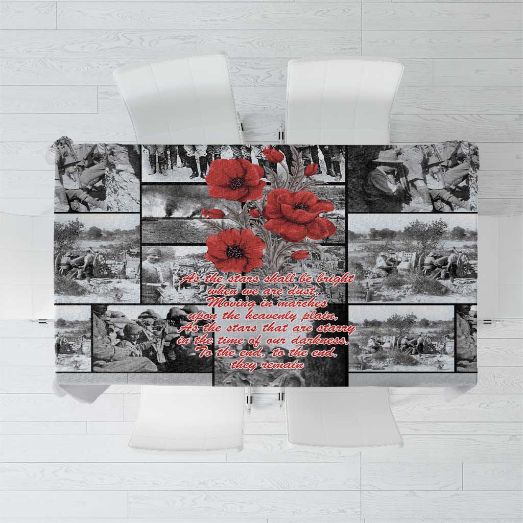 ANZAC Day Gallipoli Campaign Tablecloth To The End They Remain