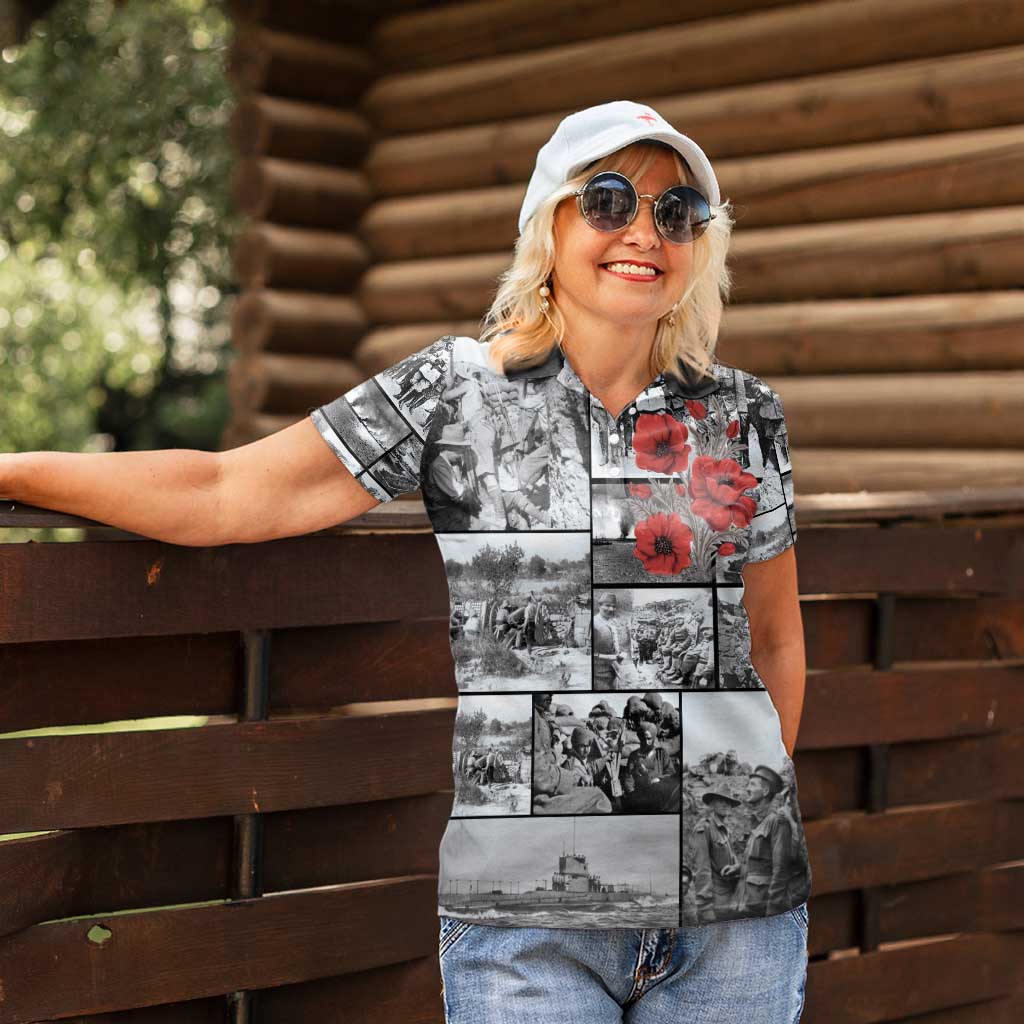 ANZAC Day Gallipoli Campaign Women Polo Shirt To The End They Remain