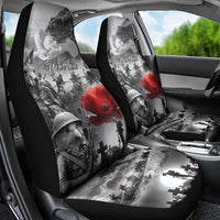 Black ANZAC Day The Battle of Lone Pine Car Seat Cover Kiwi-Kangaroo Soldier Lest We Forget
