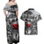 Black ANZAC Day The Battle of Lone Pine Couples Matching Off Shoulder Maxi Dress and Hawaiian Shirt Kiwi-Kangaroo Soldier Lest We Forget