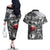 Black ANZAC Day The Battle of Lone Pine Couples Matching Off The Shoulder Long Sleeve Dress and Hawaiian Shirt Kiwi-Kangaroo Soldier Lest We Forget