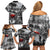 Black ANZAC Day The Battle of Lone Pine Family Matching Off Shoulder Short Dress and Hawaiian Shirt Kiwi-Kangaroo Soldier Lest We Forget