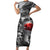 Black ANZAC Day The Battle of Lone Pine Family Matching Short Sleeve Bodycon Dress and Hawaiian Shirt Kiwi-Kangaroo Soldier Lest We Forget