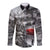 Black ANZAC Day The Battle of Lone Pine Long Sleeve Button Shirt Kiwi-Kangaroo Soldier Lest We Forget