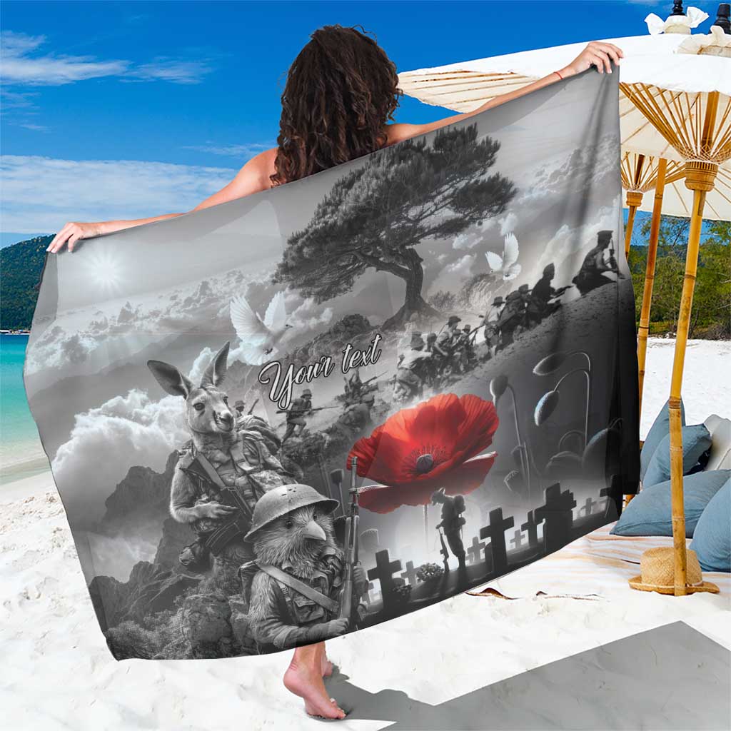 Black ANZAC Day The Battle of Lone Pine Sarong Kiwi-Kangaroo Soldier Lest We Forget
