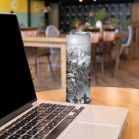 Black ANZAC Day The Battle of Lone Pine Skinny Tumbler Kiwi-Kangaroo Soldier Lest We Forget