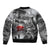 Black ANZAC Day The Battle of Lone Pine Sleeve Zip Bomber Jacket Kiwi-Kangaroo Soldier Lest We Forget