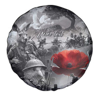 Black ANZAC Day The Battle of Lone Pine Spare Tire Cover Kiwi-Kangaroo Soldier Lest We Forget