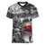 Black ANZAC Day The Battle of Lone Pine Women V-Neck T-Shirt Kiwi-Kangaroo Soldier Lest We Forget