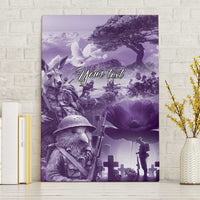 Purple ANZAC Day The Battle of Lone Pine Canvas Wall Art Kiwi-Kangaroo Soldier Lest We Forget