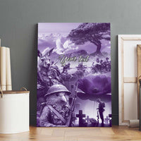 Purple ANZAC Day The Battle of Lone Pine Canvas Wall Art Kiwi-Kangaroo Soldier Lest We Forget