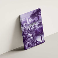 Purple ANZAC Day The Battle of Lone Pine Canvas Wall Art Kiwi-Kangaroo Soldier Lest We Forget