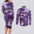 Purple ANZAC Day The Battle of Lone Pine Couples Matching Long Sleeve Bodycon Dress and Long Sleeve Button Shirt Kiwi-Kangaroo Soldier Lest We Forget