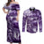 Purple ANZAC Day The Battle of Lone Pine Couples Matching Off Shoulder Maxi Dress and Long Sleeve Button Shirt Kiwi-Kangaroo Soldier Lest We Forget