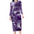 Purple ANZAC Day The Battle of Lone Pine Family Matching Long Sleeve Bodycon Dress and Hawaiian Shirt Kiwi-Kangaroo Soldier Lest We Forget