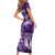 Purple ANZAC Day The Battle of Lone Pine Family Matching Short Sleeve Bodycon Dress and Hawaiian Shirt Kiwi-Kangaroo Soldier Lest We Forget