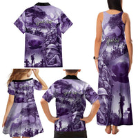 Purple ANZAC Day The Battle of Lone Pine Family Matching Tank Maxi Dress and Hawaiian Shirt Kiwi-Kangaroo Soldier Lest We Forget