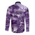 Purple ANZAC Day The Battle of Lone Pine Long Sleeve Button Shirt Kiwi-Kangaroo Soldier Lest We Forget