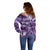 Purple ANZAC Day The Battle of Lone Pine Off Shoulder Sweater Kiwi-Kangaroo Soldier Lest We Forget