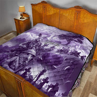 Purple ANZAC Day The Battle of Lone Pine Quilt Kiwi-Kangaroo Soldier Lest We Forget