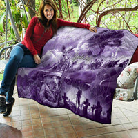 Purple ANZAC Day The Battle of Lone Pine Quilt Kiwi-Kangaroo Soldier Lest We Forget