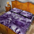 Purple ANZAC Day The Battle of Lone Pine Quilt Bed Set Kiwi-Kangaroo Soldier Lest We Forget