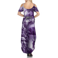 Purple ANZAC Day The Battle of Lone Pine Summer Maxi Dress Kiwi-Kangaroo Soldier Lest We Forget
