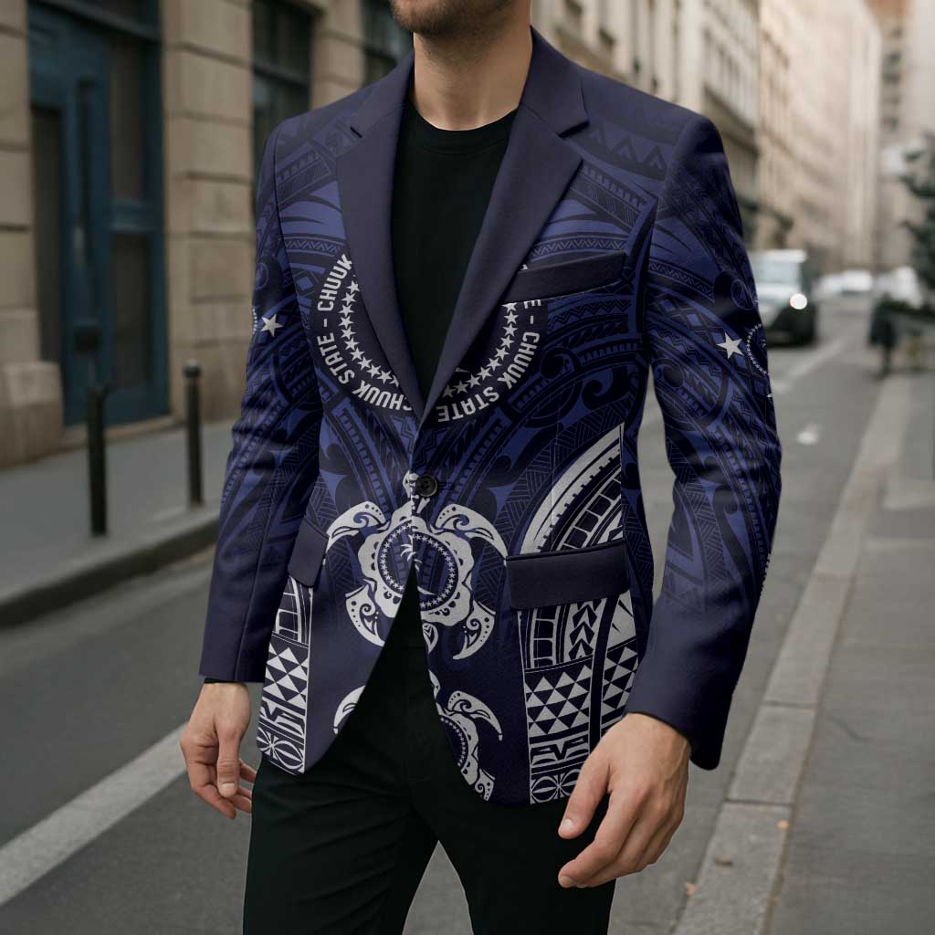FSM Chuuk States Blazer Micronesia Six 9 One Polynesian Tribal Pattern - Polynesian Pride