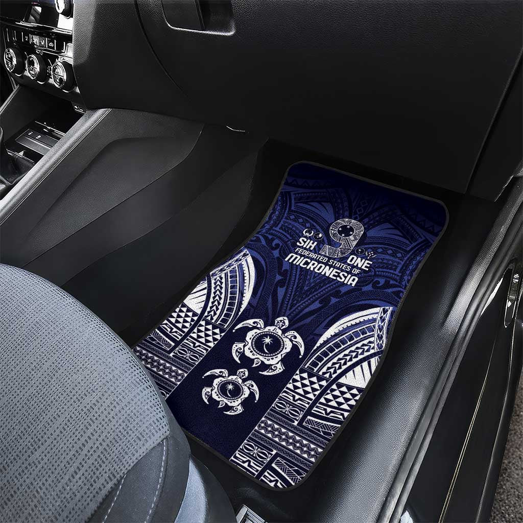 FSM Chuuk States Car Mats Micronesia Six 9 One Polynesian Tribal Pattern