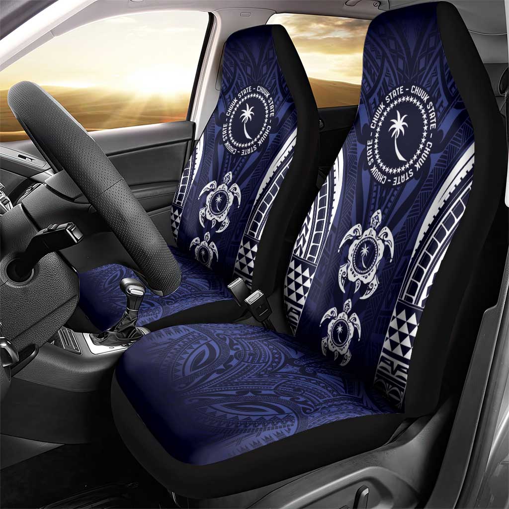 FSM Chuuk States Car Seat Cover Micronesia Six 9 One Polynesian Tribal Pattern