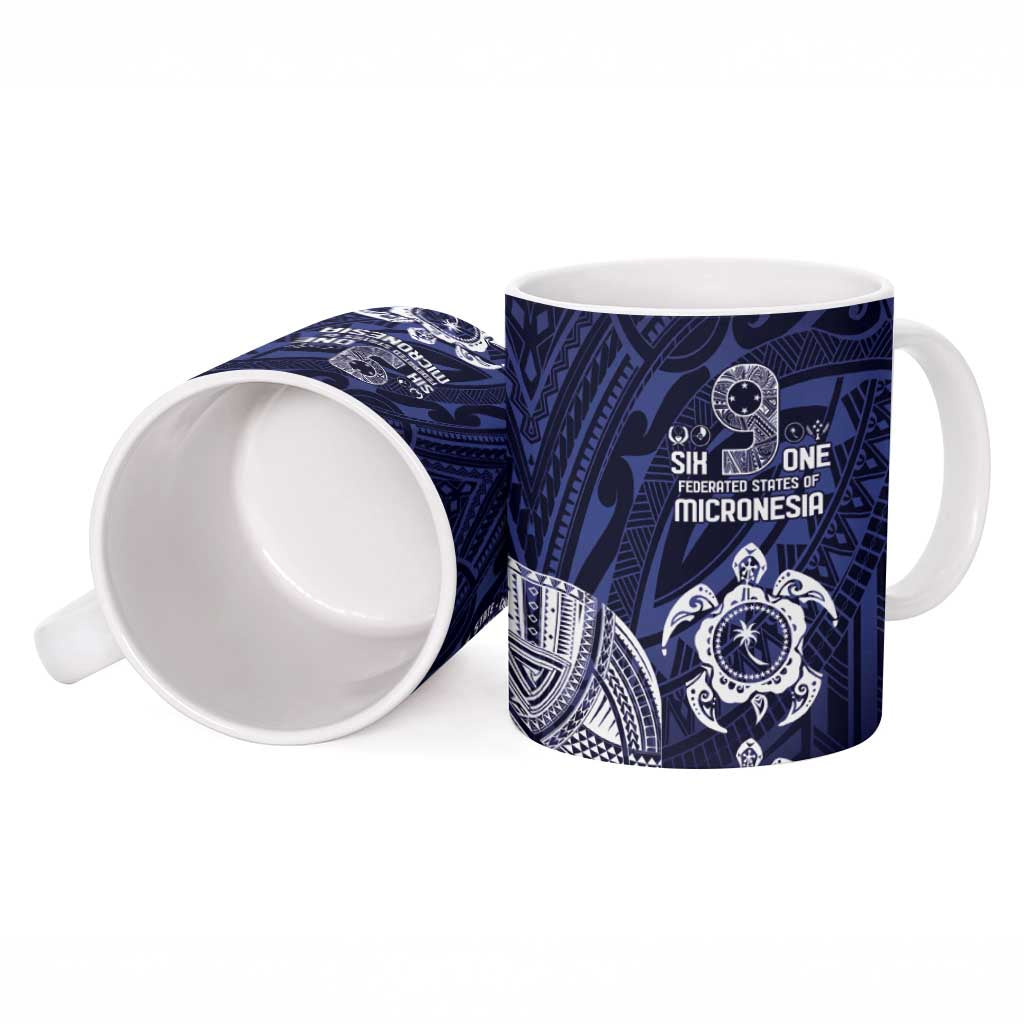 FSM Chuuk States Ceramic Mug Micronesia Six 9 One Polynesian Tribal Pattern LT9 - Polynesian Pride