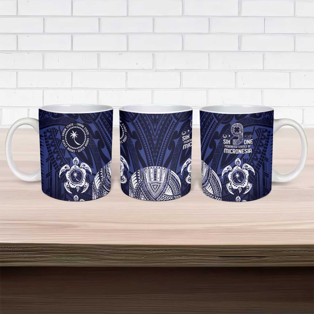 FSM Chuuk States Ceramic Mug Micronesia Six 9 One Polynesian Tribal Pattern LT9 - Polynesian Pride
