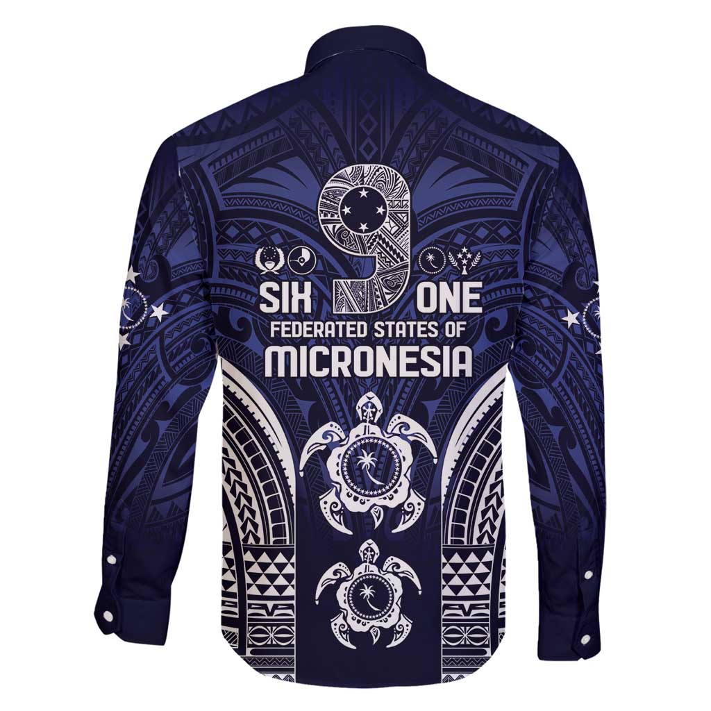 FSM Chuuk States Family Matching Off Shoulder Short Dress and Hawaiian Shirt Micronesia Six 9 One Polynesian Tribal Pattern LT9 - Polynesian Pride