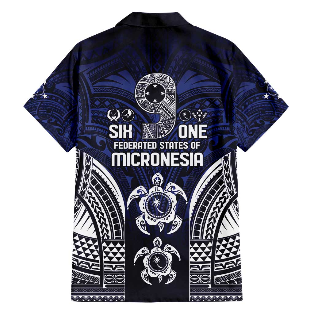FSM Chuuk States Family Matching Short Sleeve Bodycon Dress and Hawaiian Shirt Micronesia Six 9 One Polynesian Tribal Pattern