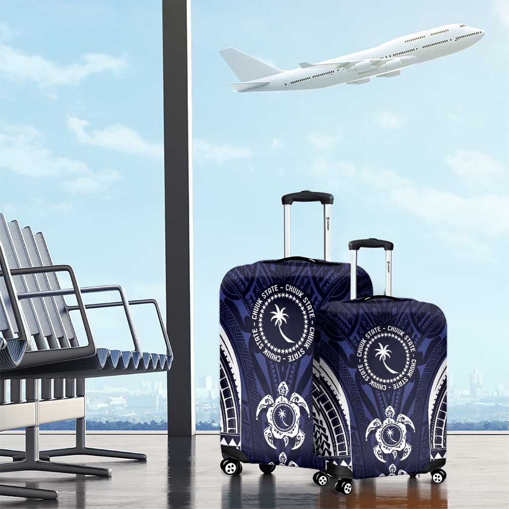 FSM Chuuk States Luggage Cover Micronesia Six 9 One Polynesian Tribal Pattern