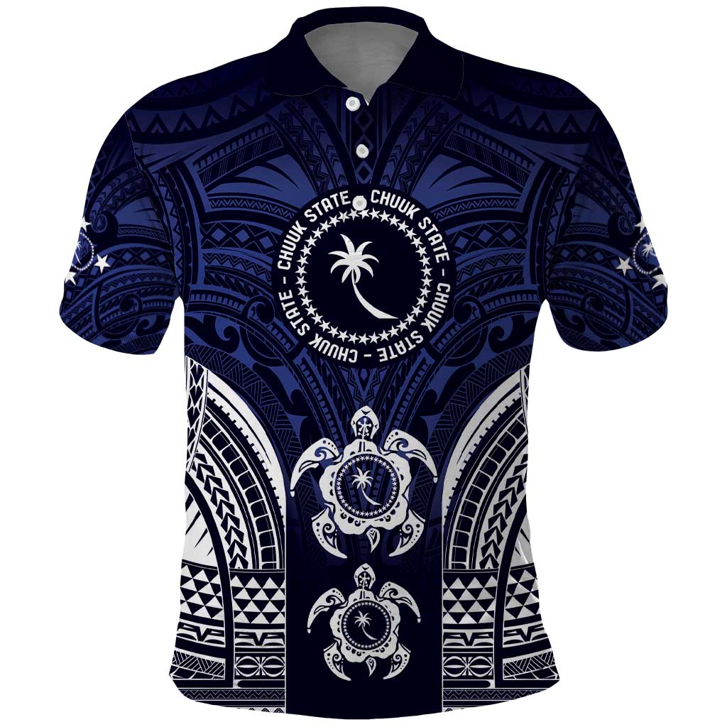 FSM Chuuk States Polo Shirt Micronesia Six 9 One Polynesian Tribal Pattern