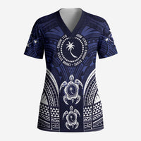 FSM Chuuk States Scrub Top Micronesia Six 9 One Polynesian Tribal Pattern - Polynesian Pride