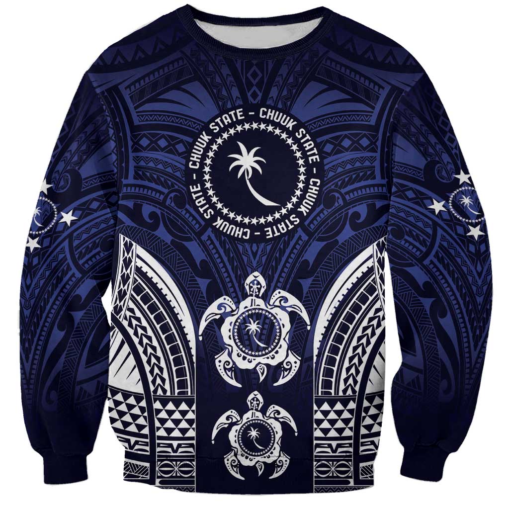 FSM Chuuk States Sweatshirt Micronesia Six 9 One Polynesian Tribal Pattern