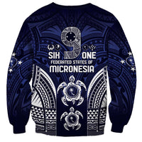 FSM Chuuk States Sweatshirt Micronesia Six 9 One Polynesian Tribal Pattern