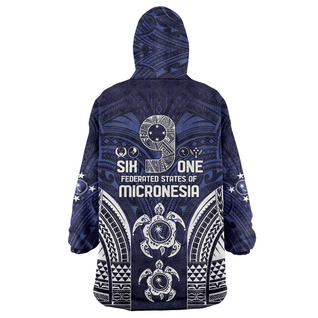FSM Chuuk States Wearable Blanket Hoodie Micronesia Six 9 One Polynesian Tribal Pattern LT9 - Polynesian Pride