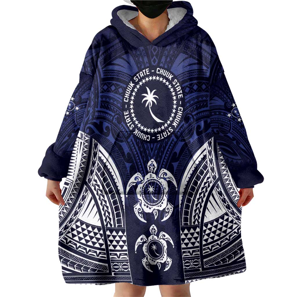 FSM Chuuk States Wearable Blanket Hoodie Micronesia Six 9 One Polynesian Tribal Pattern LT9 - Polynesian Pride
