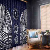 FSM Chuuk States Window Curtain Micronesia Six 9 One Polynesian Tribal Pattern