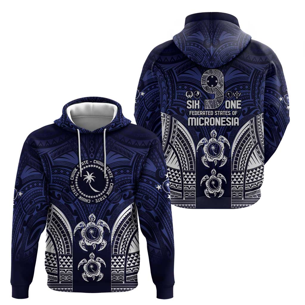 FSM Chuuk States Zip Hoodie Micronesia Six 9 One Polynesian Tribal Pattern LT9 - Polynesian Pride