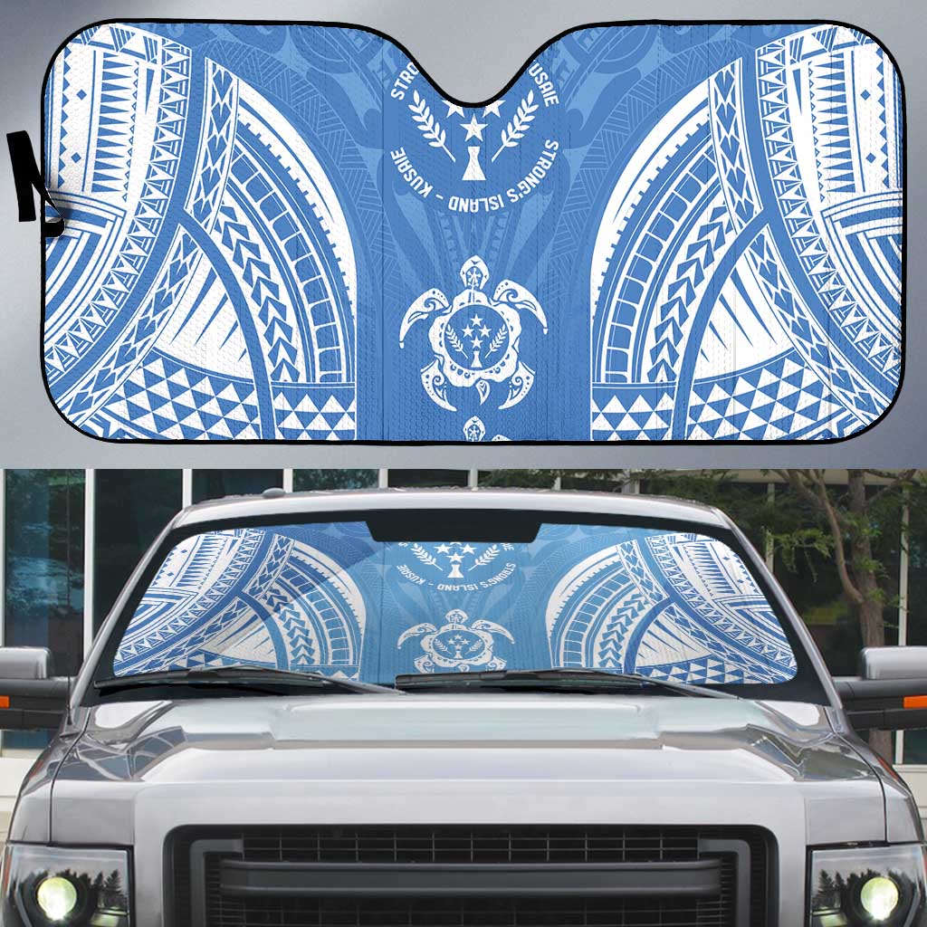 FSM Kosrae States Auto Sun Shade Micronesia Six 9 One Polynesian Tribal Pattern - Polynesian Pride