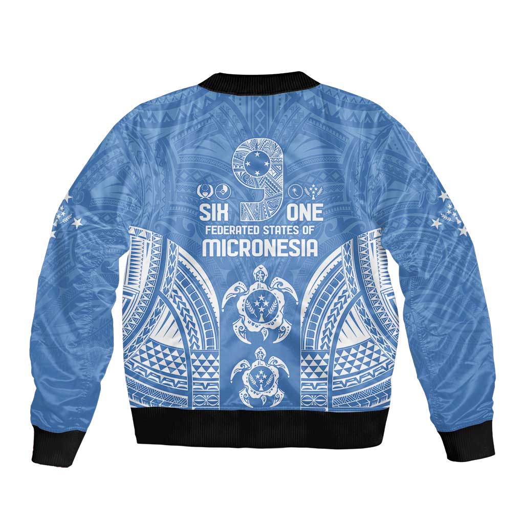 FSM Kosrae States Bomber Jacket Micronesia Six 9 One Polynesian Tribal Pattern LT9 - Polynesian Pride
