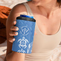 FSM Kosrae States 4 in 1 Can Cooler Tumbler Micronesia Six 9 One Polynesian Tribal Pattern