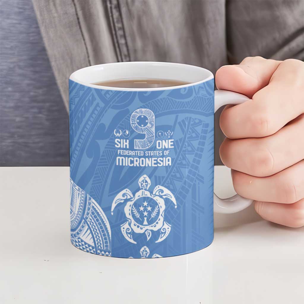 FSM Kosrae States Ceramic Mug Micronesia Six 9 One Polynesian Tribal Pattern - Polynesian Pride