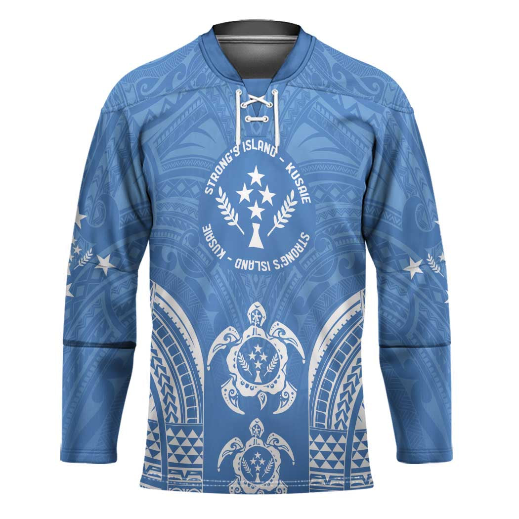 FSM Kosrae States Hockey Jersey Micronesia Six 9 One Polynesian Tribal Pattern LT9 Unisex Blue - Polynesian Pride