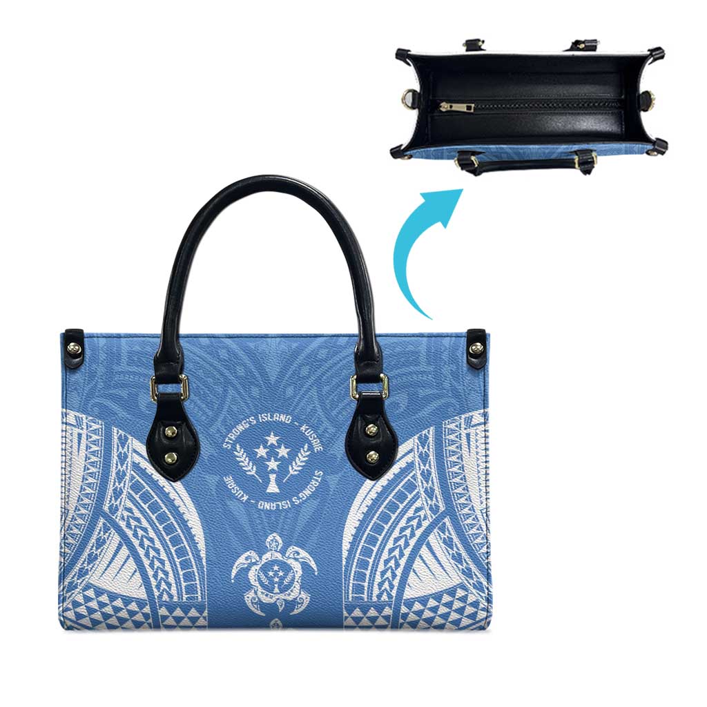 FSM Kosrae States Leather Bag Micronesia Six 9 One Polynesian Tribal Pattern - Polynesian Pride